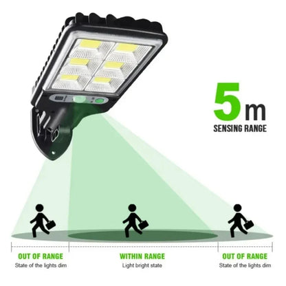 Lâmpada de rua com sensor de movimento energia solar - Amobai